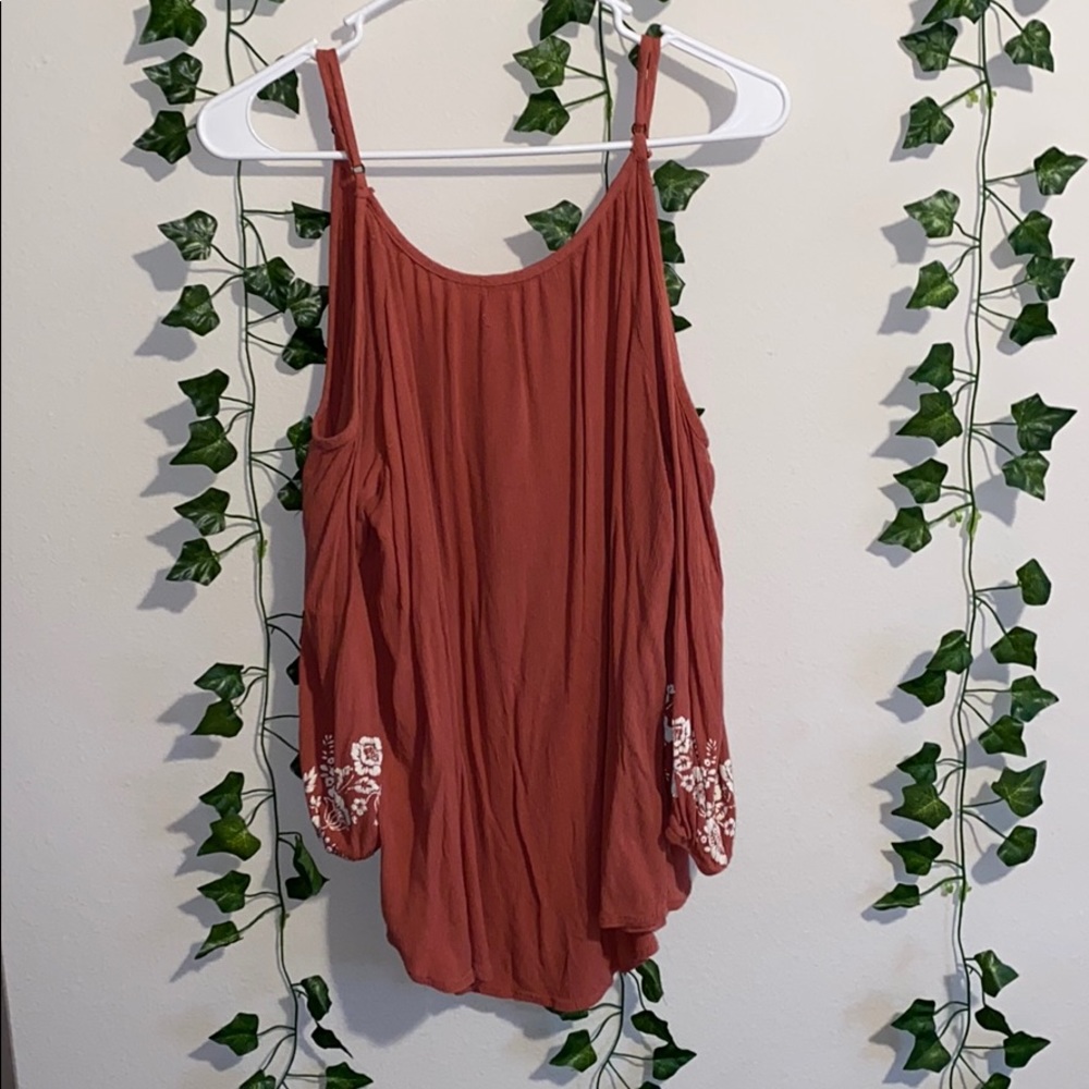 Shoulder Split Button Up - image 3